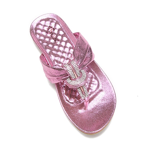 ：15MINS/15分钟夏季专柜同款粉色布纹PU女鞋A9Z1DBT4