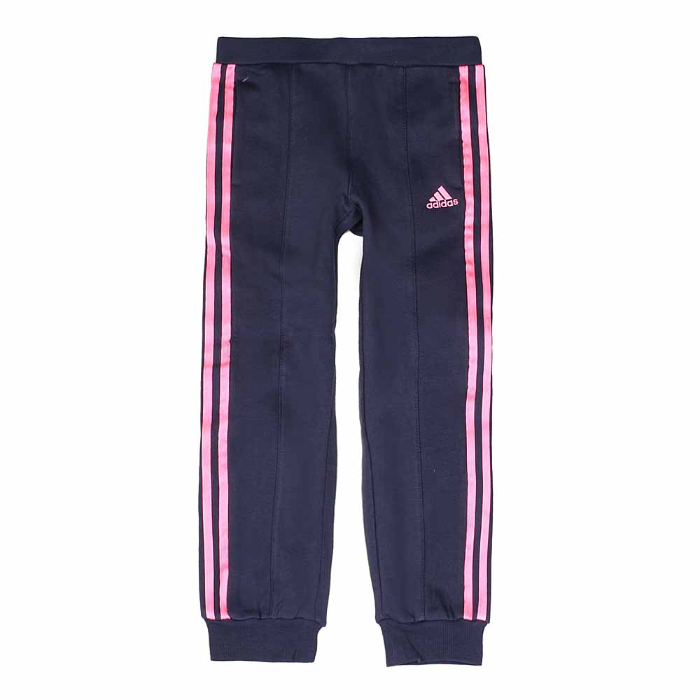 Adidas/阿迪达斯童装 秋季LG AG KN PANT蓝色混搭女童针织长裤W6349