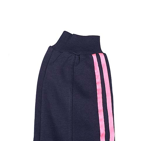 Adidas/阿迪达斯童装 秋季LG AG KN PANT蓝色混搭女童针织长裤W6349