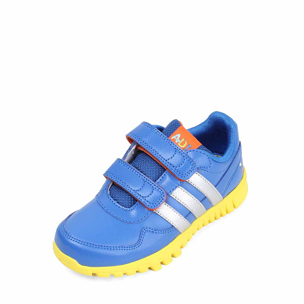 Adidas/阿迪达斯童鞋蓝色男小中童超轻训练鞋Q34520