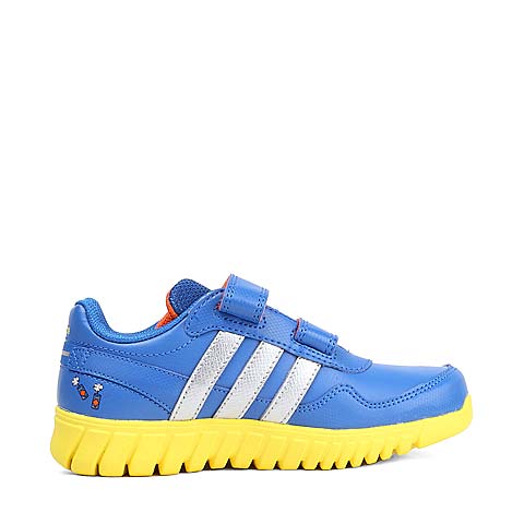 Adidas/阿迪达斯童鞋蓝色男小中童超轻训练鞋Q34520