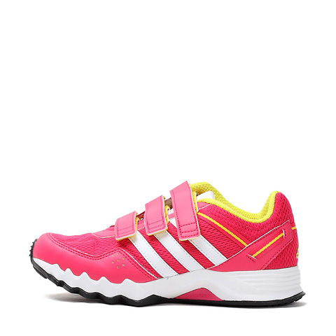 Adidas/阿迪达斯童鞋红色网布女小中童透气跑步鞋Q34131