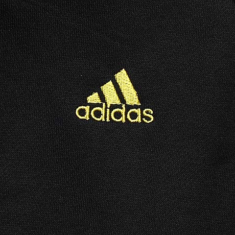 Adidas/阿迪达斯童装黑色少男混搭连帽针织茄克 Z37090