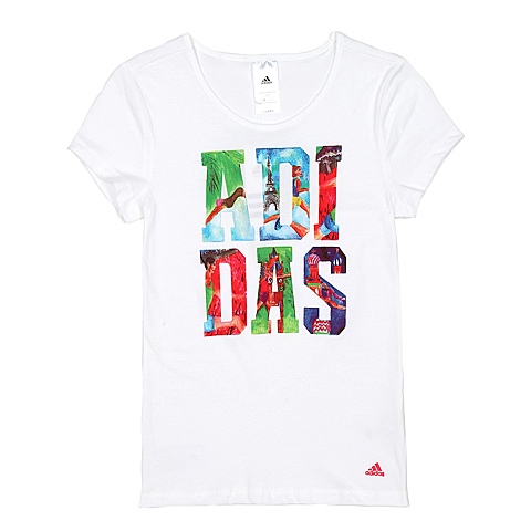 Adidas/阿迪达斯童装少女短袖T恤 Z33296