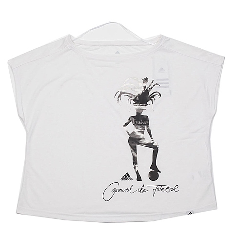 adidas阿迪达斯巴西世界杯桑巴女郎图案女子训练圆领短T恤F50770