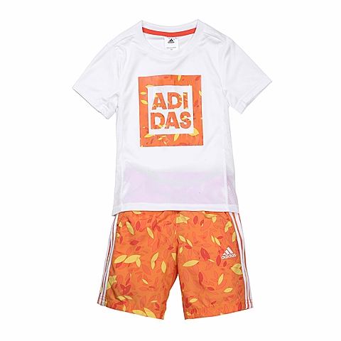 adidas阿迪达斯专柜同款男小童短袖套服B43946