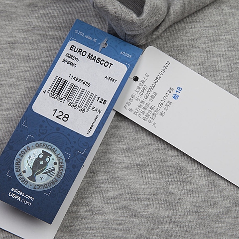 adidas阿迪达斯专柜同款男大童足球欧冠系列短袖T恤AI5667