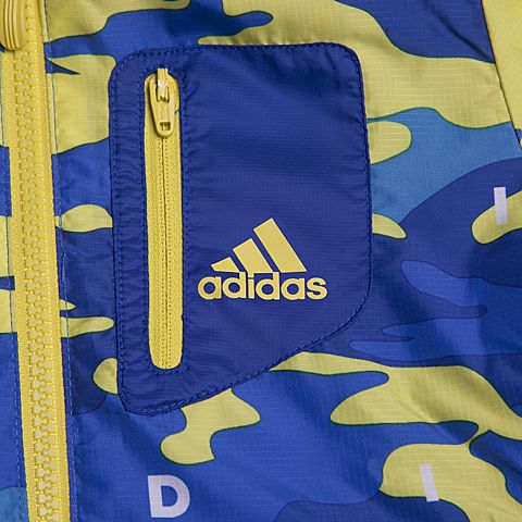 adidas阿迪达斯专柜同款男小童两面穿梭织茄克AZ8602