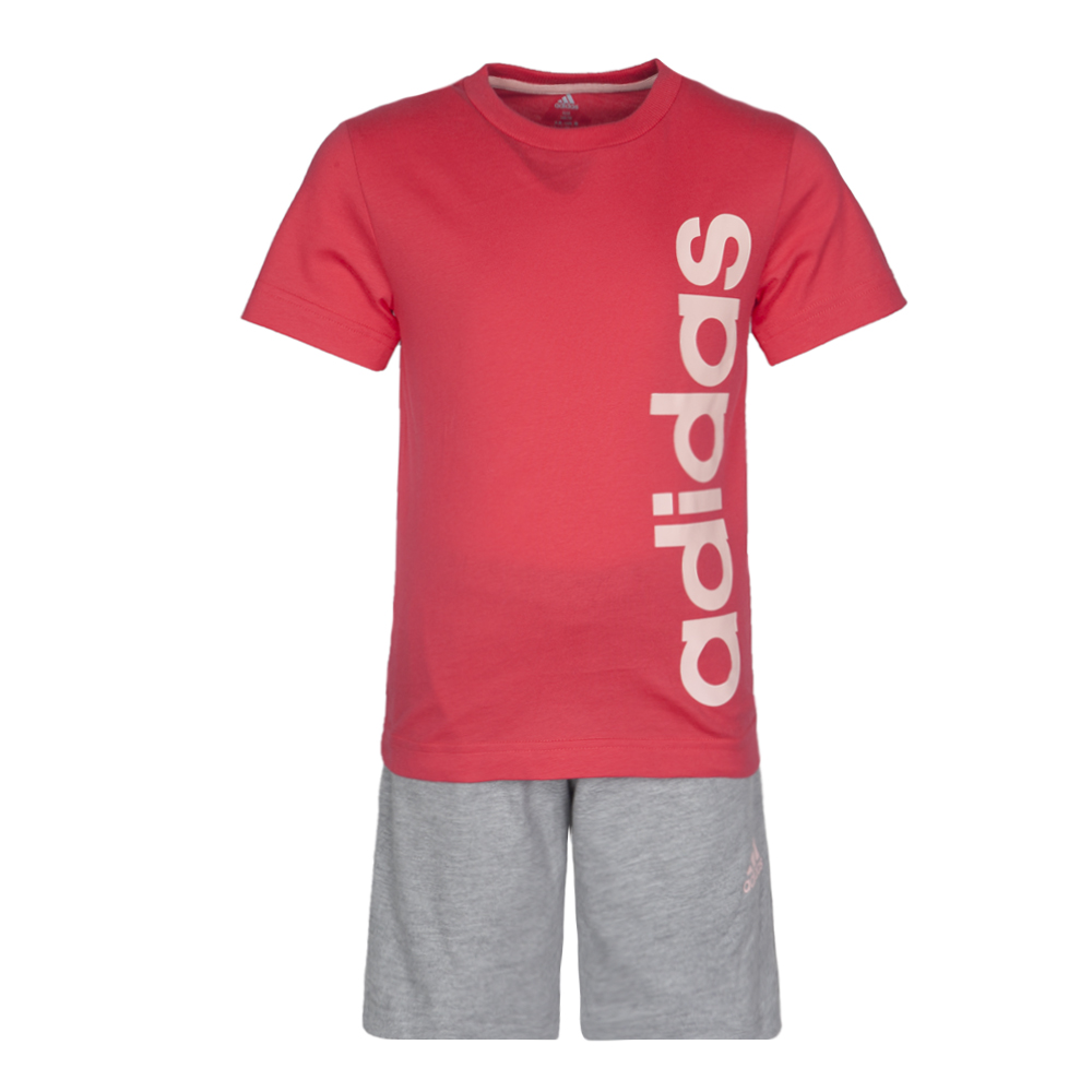 adidas阿迪达斯女小童LK LIN SUM SET短袖套服BP9357
