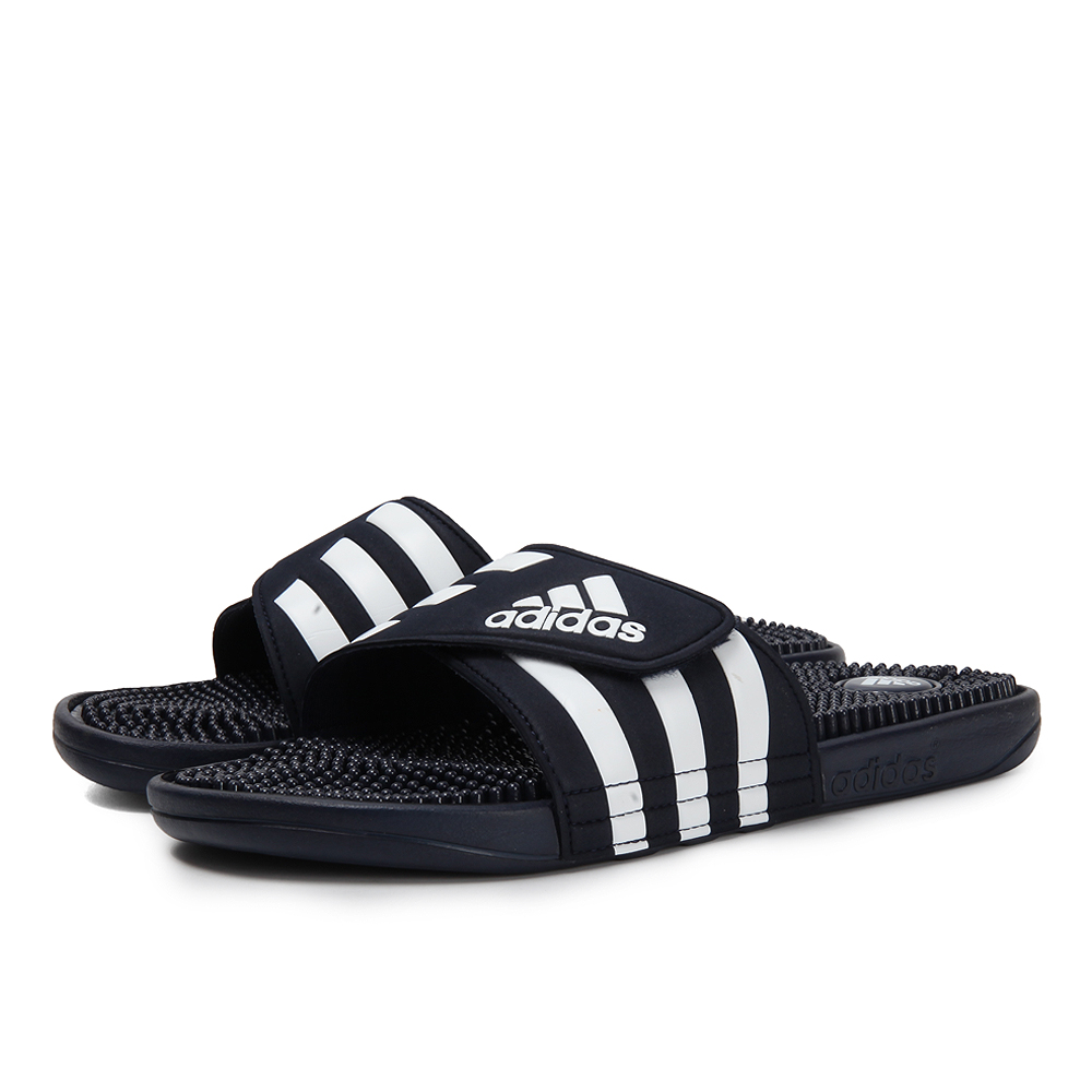 adidas阿迪达斯男子ADISSAGE沙滩三条纹拖鞋078261
