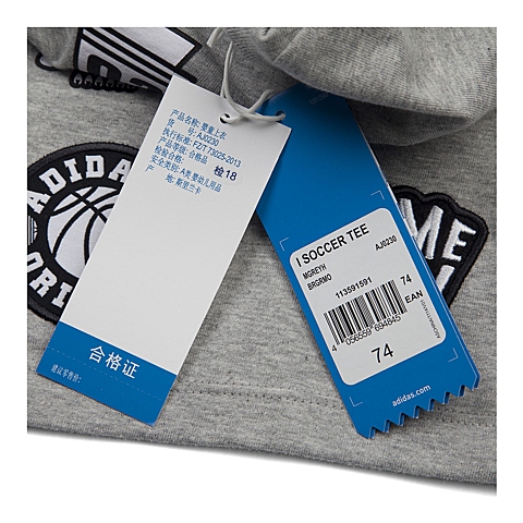 adidas阿迪三叶草专柜同款男婴童短袖T恤AJ0230