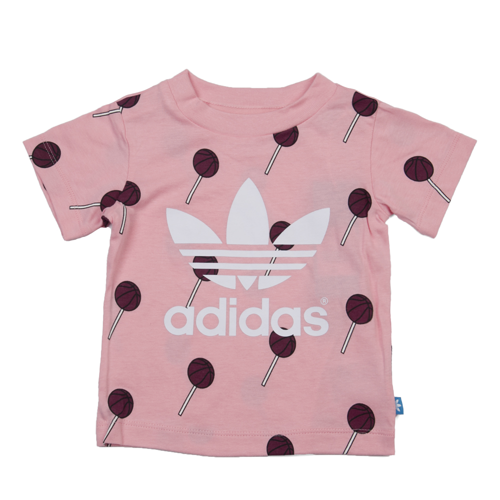 adidas阿迪三叶草专柜同款女婴童短袖T恤AJ0196