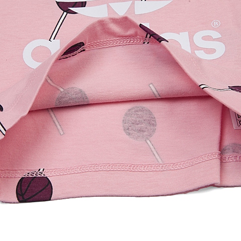 adidas阿迪三叶草专柜同款女婴童短袖T恤AJ0196