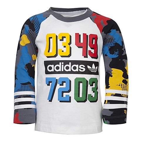 adidas阿迪三叶草专柜同款男童长袖T恤AY8559