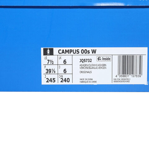 adidas Originals阿迪三叶草2025中性CAMPUS 00s WORI-CLASSICJQ5732
