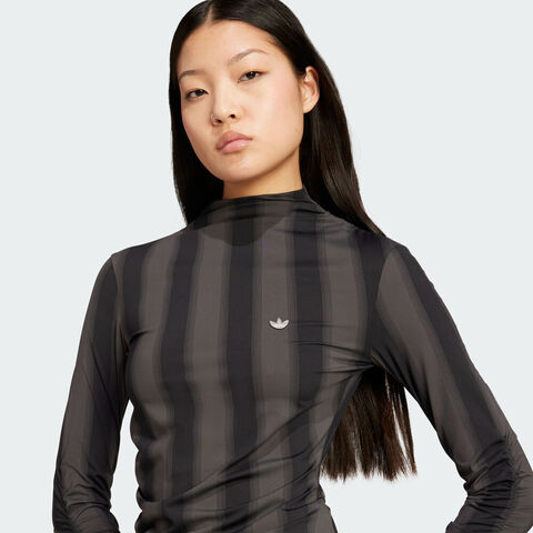 adidas Originals阿迪三叶草2025女子LS TEE针织无领长TJW7316