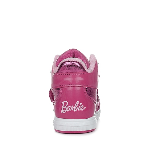BARBIE/芭比童鞋冬季PU桃红女小童运动鞋板鞋DA1239