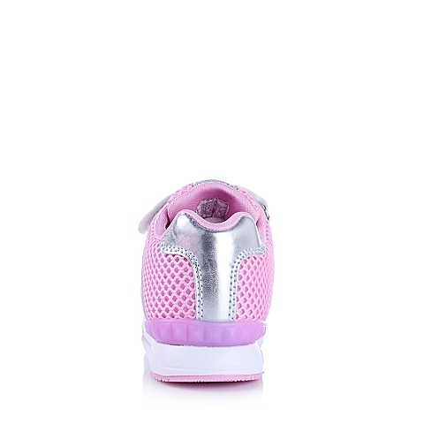 BARBIE/芭比童鞋2015春季新款PU/织物粉色女中童运动鞋DA1322