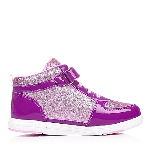 BARBIE/芭比冬季紫色PU/织物女中童板鞋DA1516