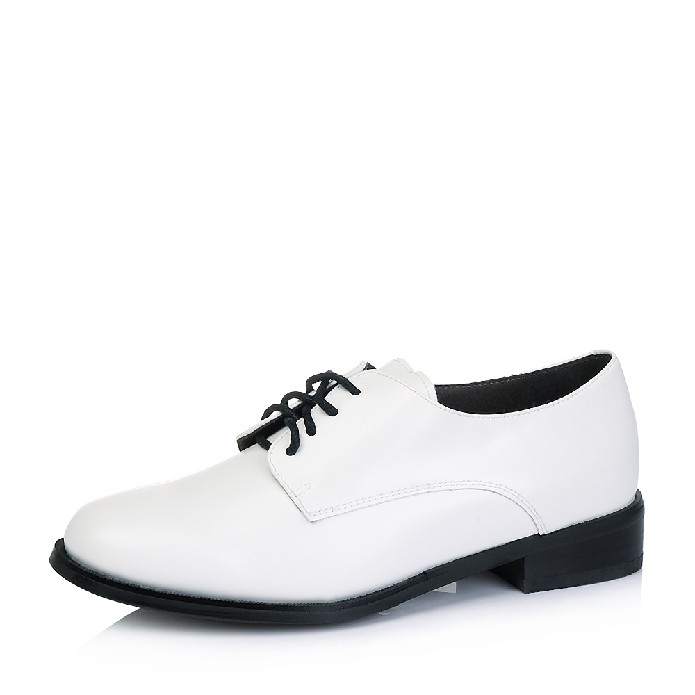 BASTO/百思图秋季专柜同款白色光面牛皮女单鞋TM220CM5