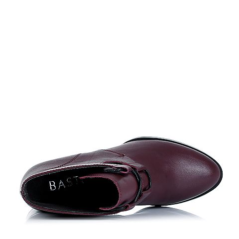 BASTO/百思图冬季专柜同款红色牛皮女靴TJ742DD5
