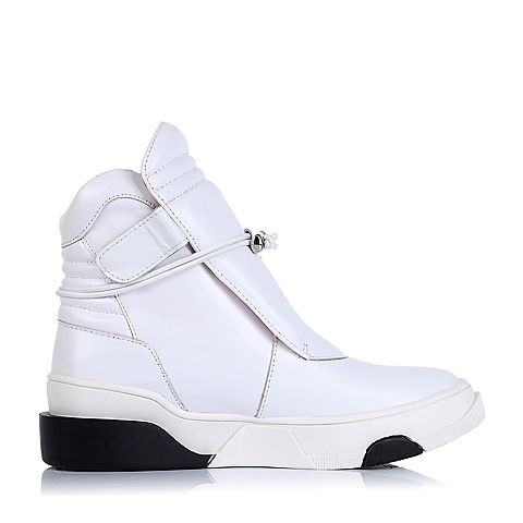 BASTO/百思图冬季专柜同款白色牛皮女靴15X11DD5