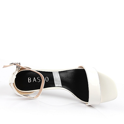 BASTO/百思图年夏季专柜同款漆牛皮优雅简约女凉鞋TSL01BL6