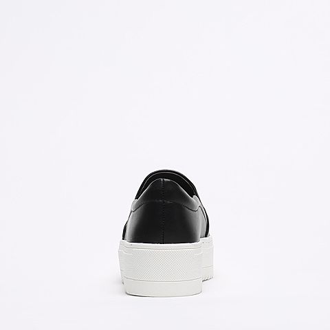 BASTO/百思图冬季专柜同款黑色牛皮女休闲鞋TWF23DM6