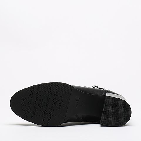 BASTO/百思图冬季专柜同款黑色牛皮女靴TYI42DD6