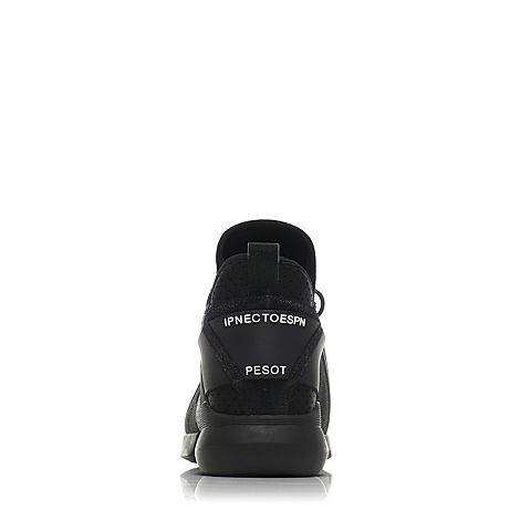 BASTO/百思图春季专柜同款黑色TPU/弹力布女休闲鞋17A45AM7