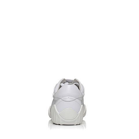 BASTO/百思图秋季新品白色牛皮/羊皮时尚舒适系带女休闲鞋GL443CM7