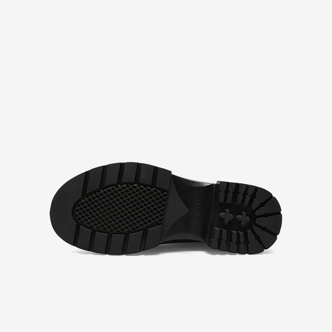 百思图2020冬新款商场同款休闲套筒加绒切尔西靴女皮短靴WIH01DD0