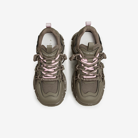 百思图2024春季新款商场同款街头运动老爹鞋厚底女休闲鞋XC058AM4