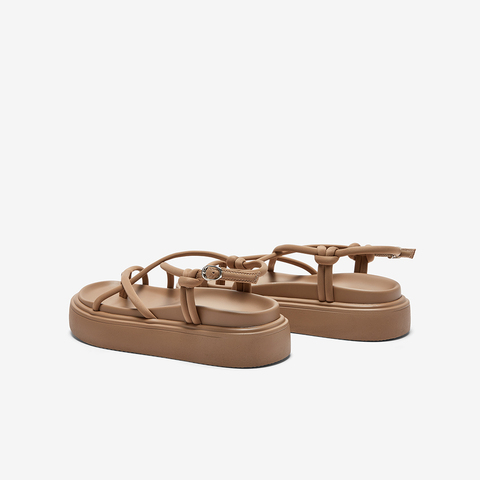 百思图2023夏季新款商场同款复古罗马凉厚底女凉鞋MB506BL3