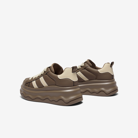 百思图2024春新款商场同款时尚运动板鞋厚底圆头女休闲鞋NA821AM4