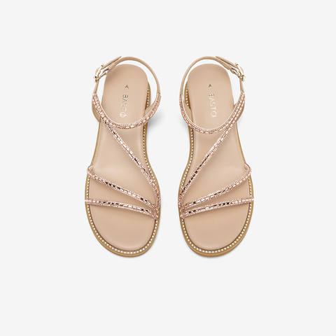 百思图2024夏季新款商场同款时尚罗马休闲凉鞋坡跟女凉鞋TW705BL4