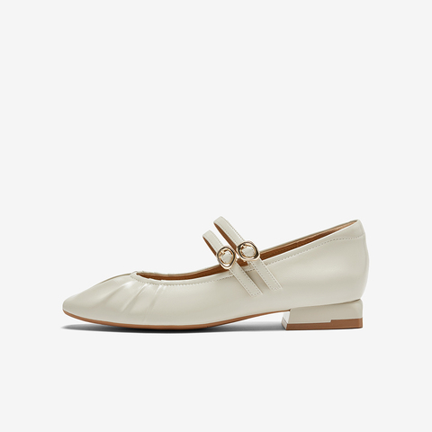 百思图2024春季新款商场同款时髦法式玛丽珍鞋粗跟女单鞋TSQ33AQ4