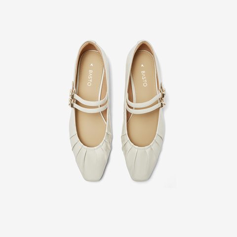 百思图2024春季新款商场同款时髦法式玛丽珍鞋粗跟女单鞋TSQ33AQ4