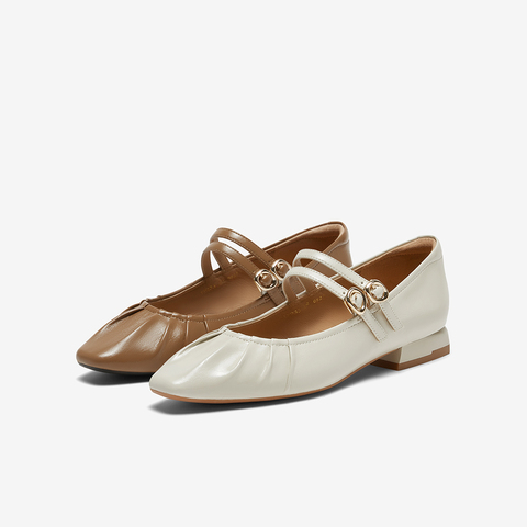 百思图2024春季新款商场同款时髦法式玛丽珍鞋粗跟女单鞋TSQ33AQ4