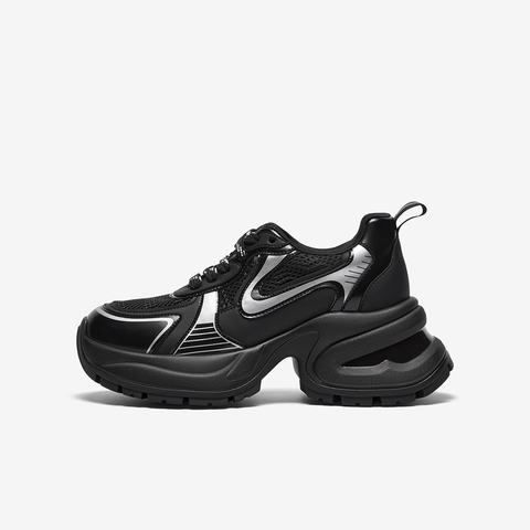 百思图2024春季新款商场同款时尚户外老爹鞋厚底女休闲鞋UAZ01AM4