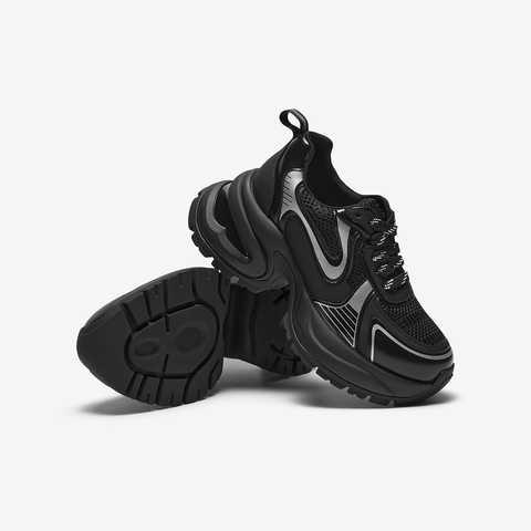 百思图2024春季新款商场同款时尚户外老爹鞋厚底女休闲鞋UAZ01AM4