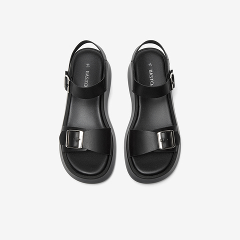 百思图2024夏季新款商场同款时尚休闲运动凉厚底女凉鞋TX303BL4