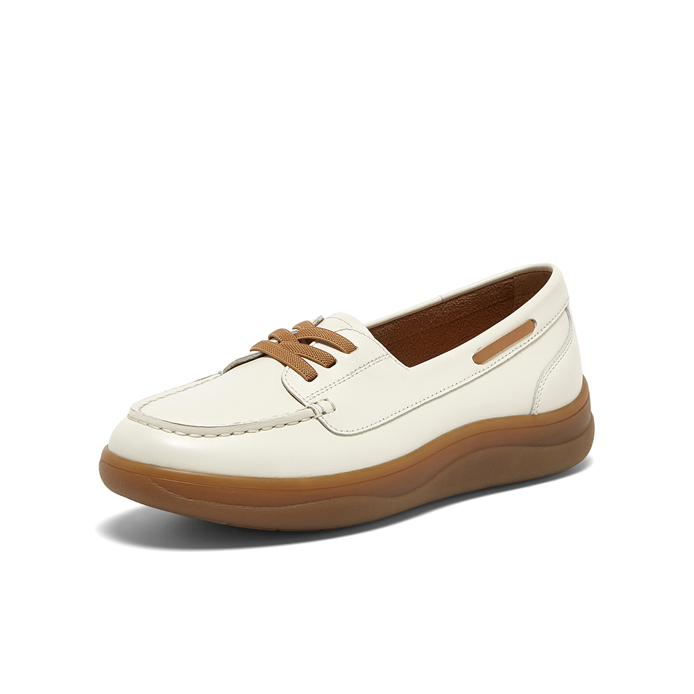 百思图2024秋季新款商场同款简约休闲软便厚底女单鞋ULH01CA4