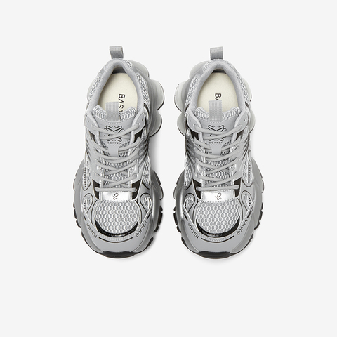 百思图2024秋季新款商场同款街头户外老爹鞋厚底女休闲鞋X7101CM4