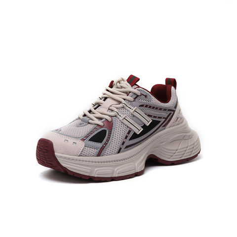 百思图2025春季新款时尚街头运动老爹鞋厚底女休闲鞋D5205AM5