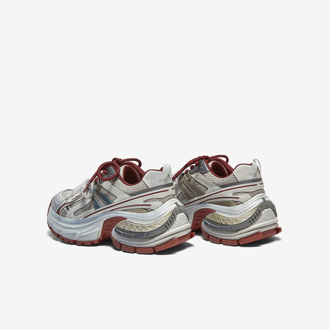 百思图2025春新款时尚户外街头运动功老爹鞋厚底女休闲鞋B9192AM5