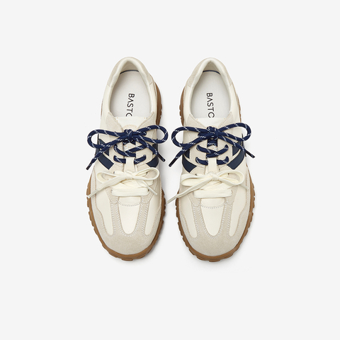 百思图2025春季新款商场同款运动德训鞋厚底圆头女休闲鞋UKV06AM5