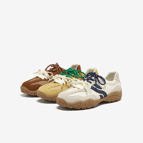 百思图2025春季新款商场同款运动德训鞋厚底圆头女休闲鞋UKV06AM5