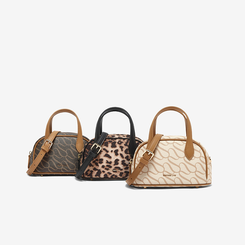 百思图2025春新款商场同款简约复古波士顿包单肩斜挎包女X3642AX5