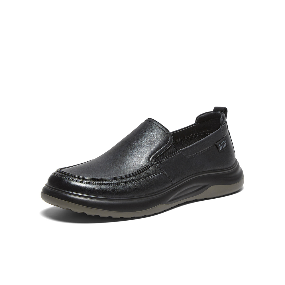 百思图2025春新款商场同款简约通勤乐福鞋厚底男休闲皮鞋29131AM5